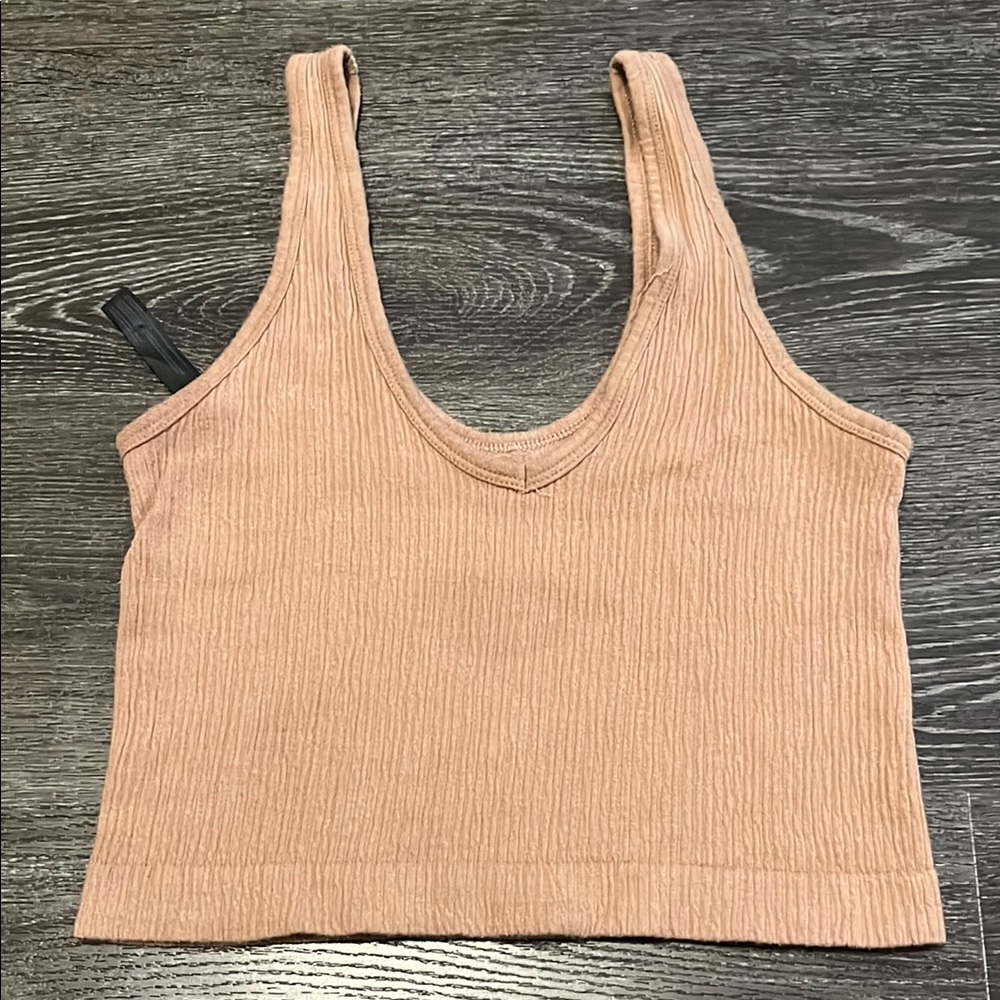 Urban Outfitters Mocha Brown Cropped Tank Top